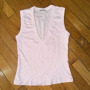 Zara Classic Pale Pink Cotton Tank Top